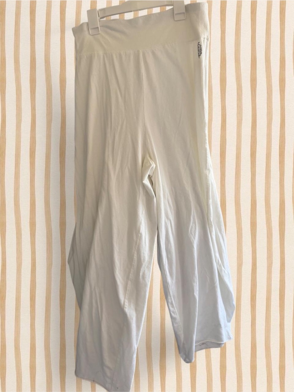 Free People Cream Wide-Leg Women's Pants
